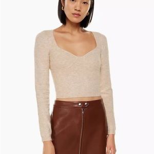 Aritzia Wilfred Greer Sweater - Heather Light Oatmeal